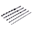 5PCS 230mm Extra Long Brad Point Wood Drill Bit Set Steel Woodworking Tool