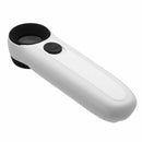 40X Magnifying Loupe Jewelry Jewelers Pocket Magnifier Loop Eye+leather bag 2led