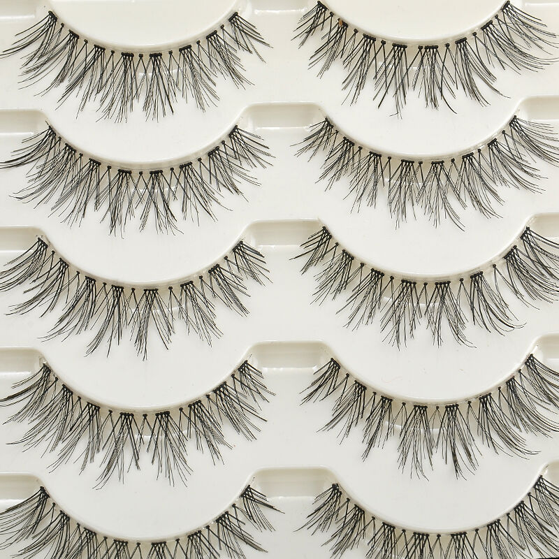 5 Pairs Beauty Makeup Handmade Natural Fashion Long False Eyelashes Eye Lashes