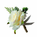 Rose Flower Silk Boutonniere Corsage Accessories wedding decorations Champa