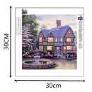 Garden Lake House Picture Cross Stitch Diamond Needlework Gift New Embroide A2E2