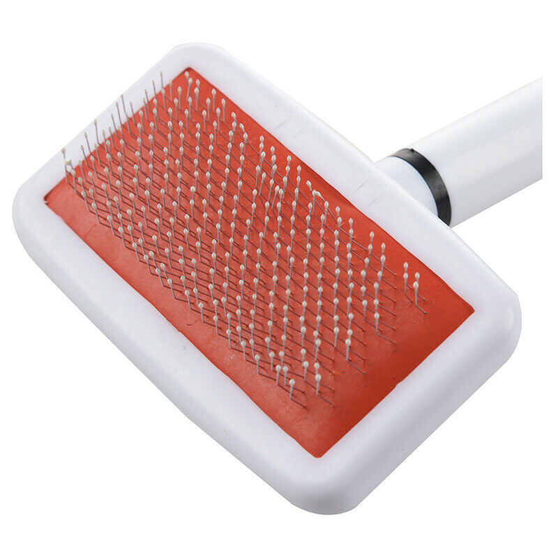 Pet Dog Cat Shedding Grooming Pin Hair Brush Comb White W4T6