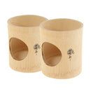 2x Baomboo House Cabin Nest Hide Cave For Hamster Rat Guinea Pig