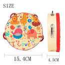 Musical Tambourine Percussion Drum Compact Music Instrument for Kids Adults
