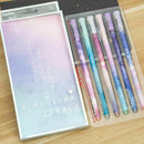 Night Starry Sky Print Speed Dry Set Gel Pen Cute Student Stationery Writing Pen