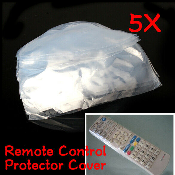 5pcs Heat Shrink Film TV Air-Conditioner Video Remote Control Protector Cover