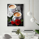 Painting By Numbers Kit DIY Coffee Hand Painted Canvas Oil Art Picture Gift A