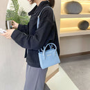 Fashion Women Crossbody Handbag Female PU Totes Daily Shoulder Bags (Blue)