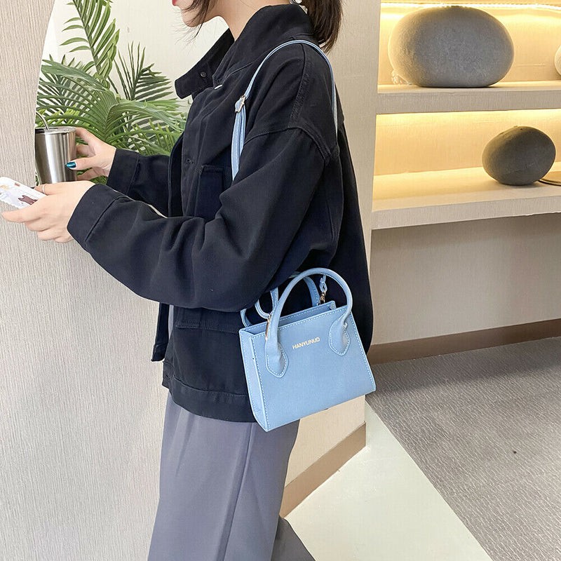 Fashion Women Crossbody Handbag Female PU Totes Daily Shoulder Bags (Blue)