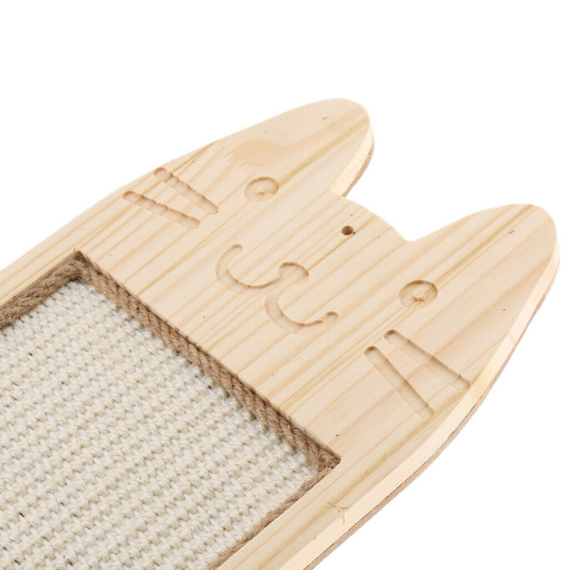 Pet Cat Kitten Wooden Scratch Plate Scratcher Pad Seize Catch Board Mat S