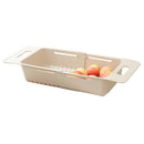 1X(Plastic Retractable Vegetable Fruit Washing Drain Basket Over Sink Drain