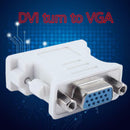 15 Pin VGA Female to 24+1 pin DVI-D Male Adapter Video Converter for Laptop Y8N3