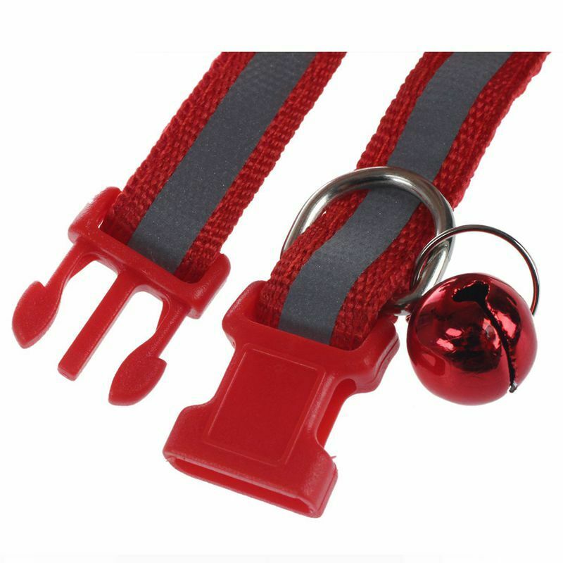 Adjustable Reflective Breakaway Pet Collar with Bell for Cat Dog, 3 Pieces, B5B7