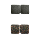 4x Treadmill Mat Black Red