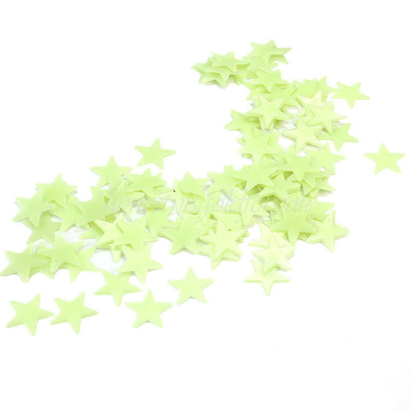 Wholesale 100pcs Glow in the Dark Stars  Baby Kids Room Bedroom 28x28mm
