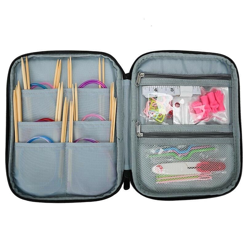 1 set 60cm Colorful Bamboo Circular Knitting Needles Round Knitting Needle Kit