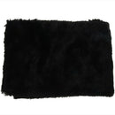 Women's Faux Rabbit Fur Scarf Autumn Winter Scarves black C7S4