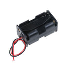 2 pcs black plastic battery holder case with wired for 4 x AA batteries UBTEUS