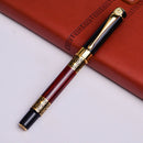 Chinese Classical Fountain Pen Golden Metal Wood Signature Pen for Office B
