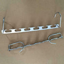 6pcs Stainless Iron Closet Hook Cloth Hanger Wardrobe Organizer Space Saver