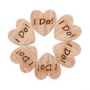 50pcs/lot Natural Wood Wooden Love Heart Wedding Table Decoration DIY Craft