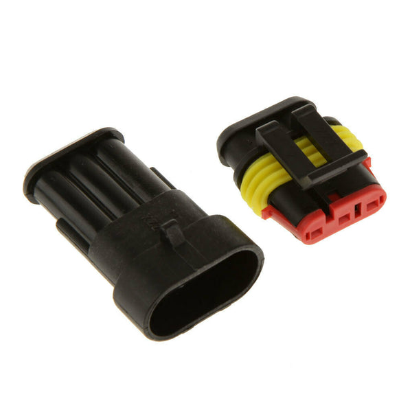 5 Kits Car Electrical Connector Sealed 1.5mm Terminal 3 Pins