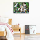 5D DIY Full Drill Diamond Painting Tigers Family Cross Stitch Embroidery