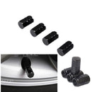 4pcs Durable Tire Wheel Rims Stem Air Valve Caps Tyre Cover Car Truck Bike Black