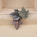 Classic Tricolor Maple Leaf Retro Brooch Pin Lapel Party Wedding Corsage Pin
