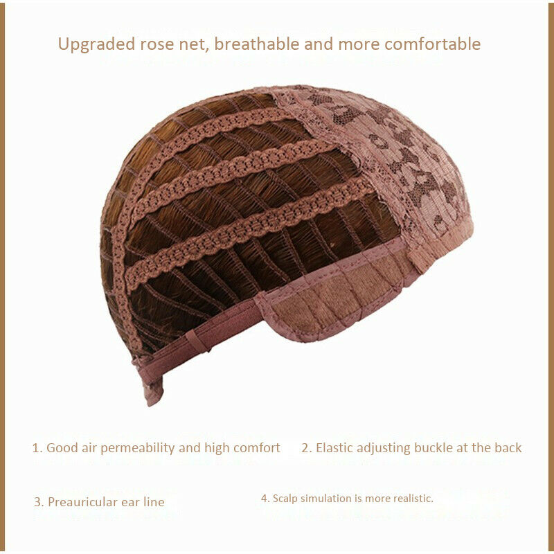 Women Synthetic Capless Wig Cut Hair Asymmetrical Side Bang Short Curly Wig M1X8