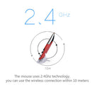 PR-06 3 in 1 Stylus Pen RF 2.4GHz Wireless Mouse Presenter Clicker (Red) A