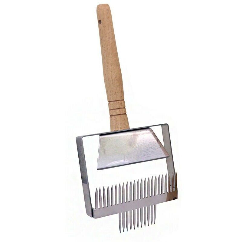 1 Pcs Beekeeping Tools 2 In 1 Honey Scraper Fork 430 Stainless Steel Beekee