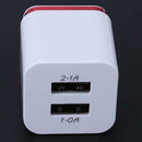 Universal US Plug 2.1A 2 Port USB Double Charging Adapter USB Charger A