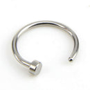 14XCrystal Unisex Surgical Steel Screw Nose Stud Ring Hoop Piercing Jewelry OZ