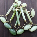 Natural Facial Massage Tool Guasha Beauty Jade Roller Face Thin Massager FT