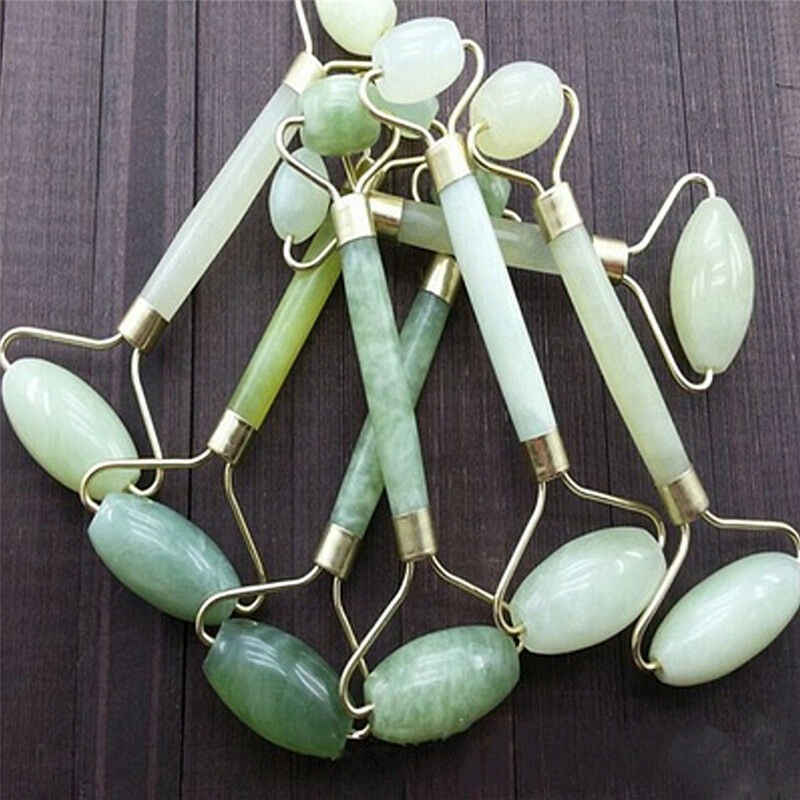 Natural Facial Massage Tool Guasha Beauty Jade Roller Face Thin Massager FT