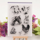 animals horse rabbit and duck scrapbooking album card decor diary diy craft  ME