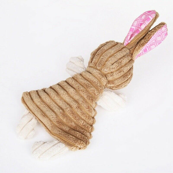 1pcs Dog Toys Pet Puppy Chew Squeaker Squeaky Plush Sound Cute Rabbit Stuff E5M3