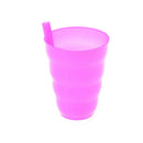 4X Kid Children Infant Baby Sip Cup with Built in Straw Mug Drink Solid Fe AA_3C