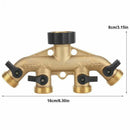 3/4 Inch 4 Way Hose Pipe Splitter Nozzle Switcher Tap Connectors For Garden C2Z9