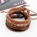 Unisex European Fashion Multicircle Personalized Hemp Rope Woven Bracelet