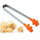 4 pcs Stainless Steel Food Clip Hanging Hand Silicone Tongs Vegetable Fruit J5N6