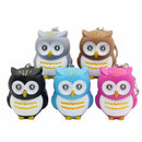 Cute Owl Keyring with LED Lights and Hooting Sound Novelty Key Rings Gifts  1X