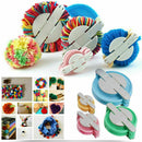 Pom pom Maker kit Fluff Ball Weaver Needle Knitting Craft 4 Set Size Tool B Z5K5