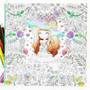 Adults Stress Relief Relaxation Coloring Book Children Girls Kids Drawing Books