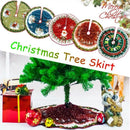 Christmas Tree Skirt Colorful Non-Woven Fabric Christmas Tree Ornaments Tre Y1B4