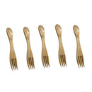 5Pcs/set Kids Creative Eco-friendly Bamboo Spork Spoon Fork Combo Newest Useful