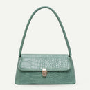 Alligator Pattern Women Handbags Leather Retro Shoulder Totes Bag (Green)