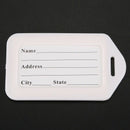 Luggage Tag Plastic Luggage Tag White