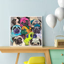 Bulldog 5D DIY Full Round Drill Diamond Painting Rhinestones Decor Handwork